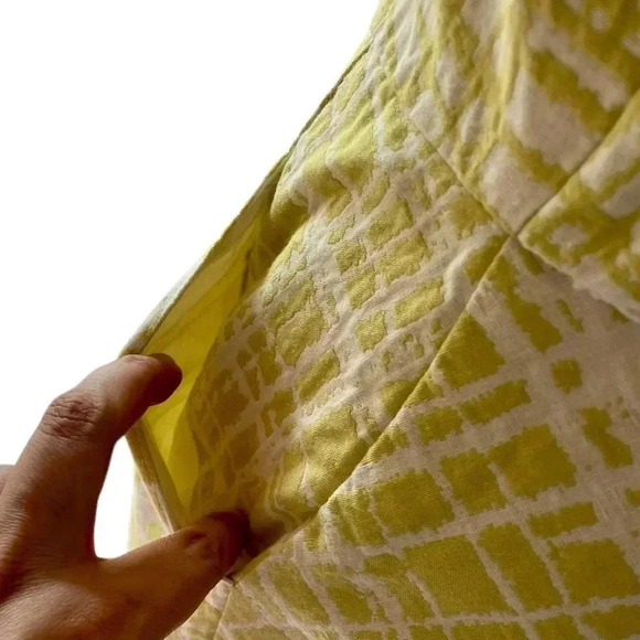 W118 by Walter Baker A Line Open Eyelet Abstract Yellow Mini Dress‎ Women Sz XS - Picture 4 of 7